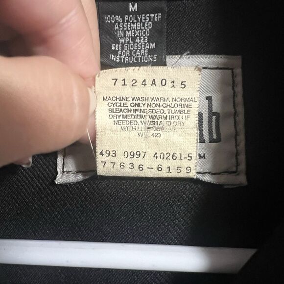 Levi’s Silver Tab Women Button Crop Trucker Jacket Black Medium Polyester - Picture 5 of 5